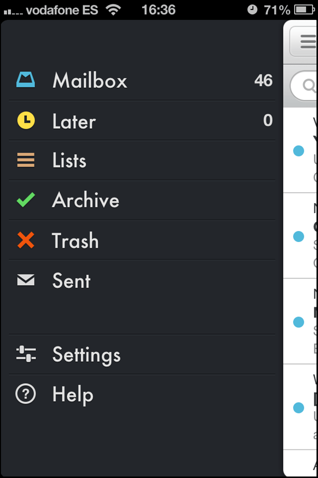 Panel de control MailBox