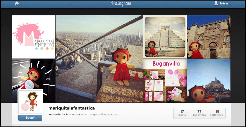 Instagram Mariquita la Fantástica de mariquitalafantastica.es