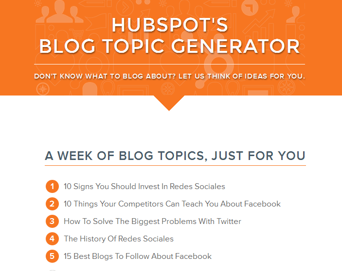 herramienta para generar títulos y contenidos originales Blog Topic Generator 
