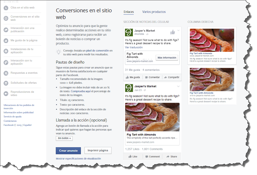 Facebook dispone de una guía para optimizar tus campañas