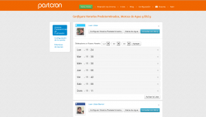 Postcron tiene una opción para configurar tu plan de programación